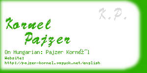 kornel pajzer business card